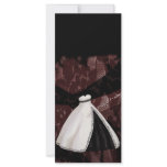 Black and White Wedding Gown Customized Rack Card