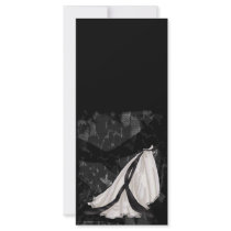 Black and White Wedding Gown Custom Rack Card