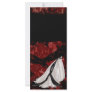 Black and White Wedding Gown Rack Card