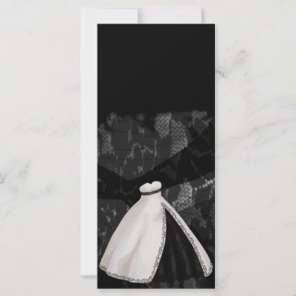 Black and White Wedding Gown rackcard