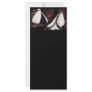 Black and White Wedding Gown Rack Card Design