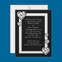 Black and White Wedding Invitation