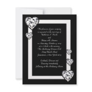 Black and White Wedding Invitation invitation