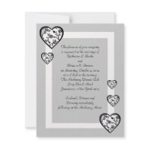 Black and White Wedding Invitation