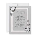 Black and White Wedding Invitation