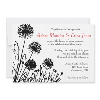 Black and white wedding invitation by ElegantBride