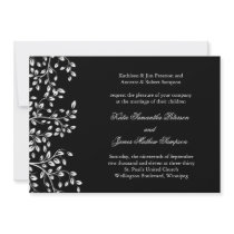 Black and White Wedding Invitation