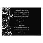 Black and white wedding invitation