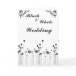 black and white wedding invitation card