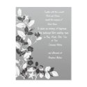 Black and White Wedding Invitation postcards
