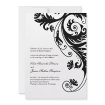 Black and White Wedding Invitations
