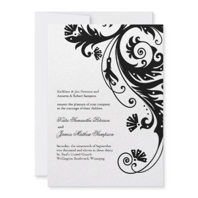 Black and White Wedding Invitations