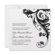 Black and White Wedding Invitations invitation