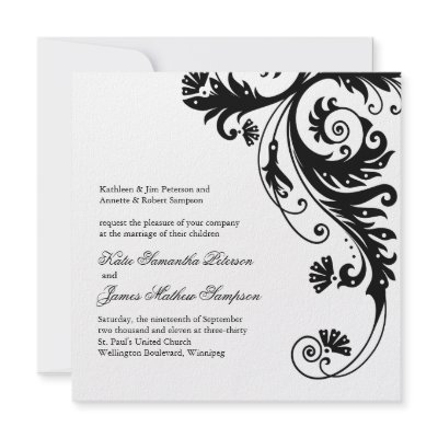 Black and White Wedding Invitations