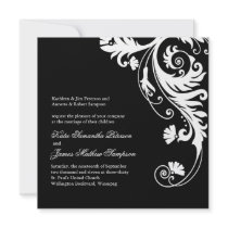 Black and White Wedding Invitations