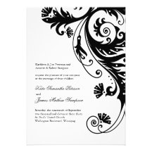 Black and White Wedding Invitations