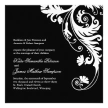 Black and White Wedding Invitations