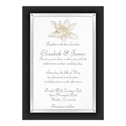 Black And White Wedding Invitations