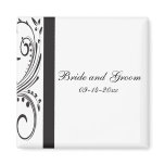 Black and White Wedding Magnet