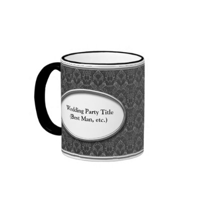 Black and White Wedding Party Personalized Mugs by cutencomfy