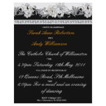 Black and white wedding set (Invitation) Letterhead