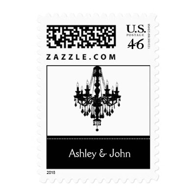 black and white  wedding stamps