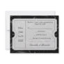 Black and White Wedding Ticket RSVP Card Invitation