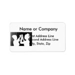 Black and white wedding veil by bride &bridesmaid personalized address labels