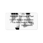 Black and white wedding veil by bride &bridesmaid personalized address label
