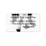 Black and white wedding veil by bride &bridesmaid personalized address label