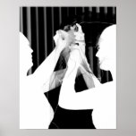 Black and white wedding veil by bride &amp;bridesmaid print