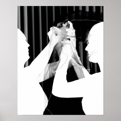 Black and white wedding veil by bride &bridesmaid print by SusansZooCrew