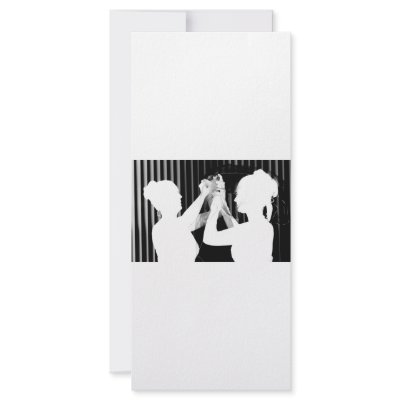 Black and white wedding veil by bride &bridesmaid rack cards by SusansZooCrew