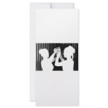 Black and white wedding veil by bride &amp;bridesmaid rack cards