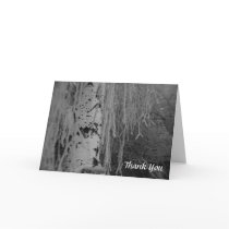 Black and White Weeping Birch in Winter Thank You cards