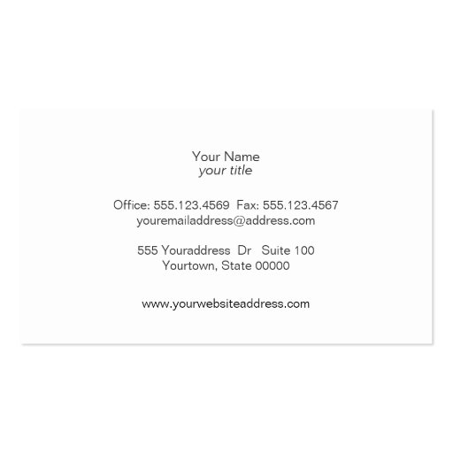 Black and White Whimsical Leaves Business Cards (back side)