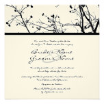 Black and White Winter Tree Wedding Invitation
