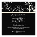 Black and White Winter Tree Wedding Invitation