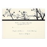 Black and White Winter Tree Wedding RSVP Invitation