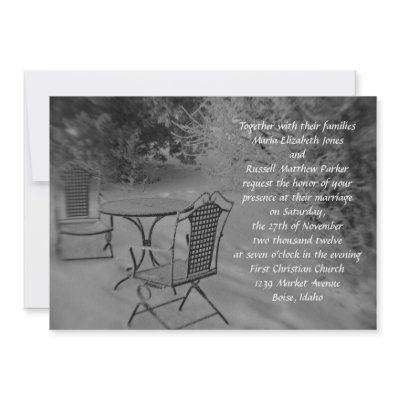 Black and White Winter Wedding Invitations by Weddings_By_Christy
