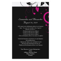 Black and White with Magenta Swirl Accent Custom Flyer
