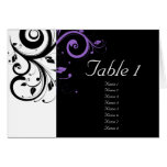 Black and White with Purple Swirl Accent cards