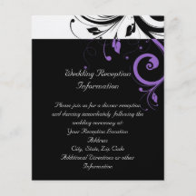 Black and White with Purple Swirl Accent Custom Flyer