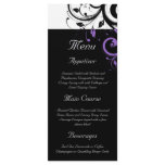 Black and White with Purple Swirl Accent rack cards