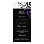 Black and White with Purple Swirl Accent rack cards