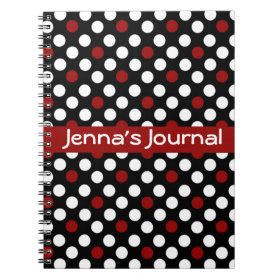 Black and White with Red Notebook