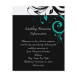 Black and White with Teal Reverse Swirl flyers