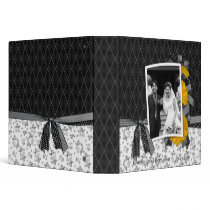 Black and White Yellow Gerber Daisies Binder by dmboyce Black and White Yellow Gerber Daisies Binder