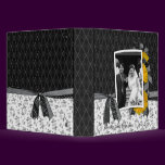 Black and White Yellow Gerber Daisies Binder