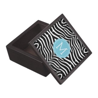 Black And White Zebra Animal Print Premium Trinket Boxes